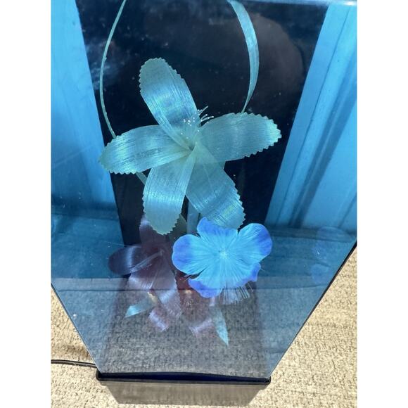 Vintage Fiber Optic Flower Display Case With Music Box- App 14” Tall- Read - Picture 3 of 14